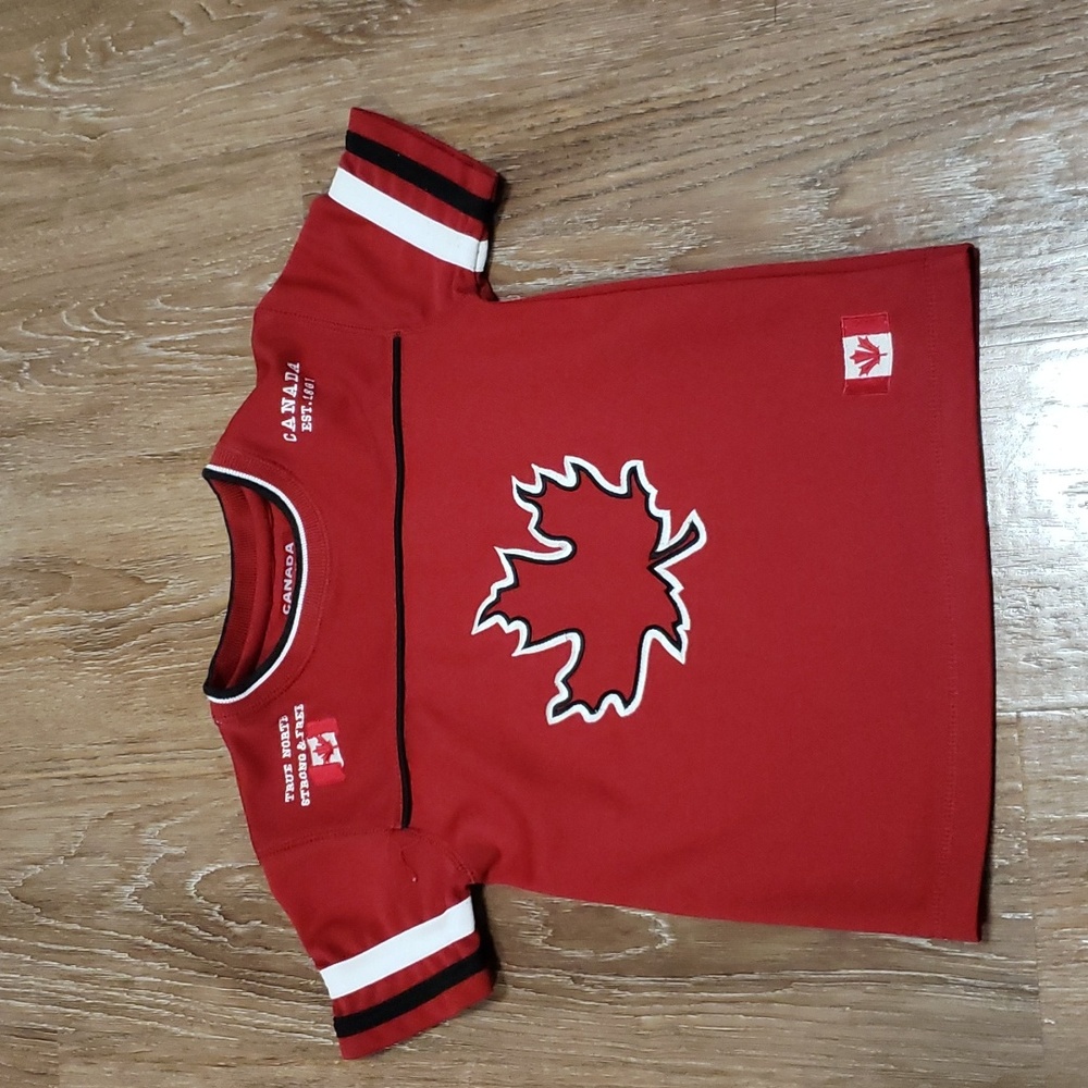 (4) Canada Athletics Youth Olympics Team Canada Jersey Maple Leaf Logo - Picture 1 of 7